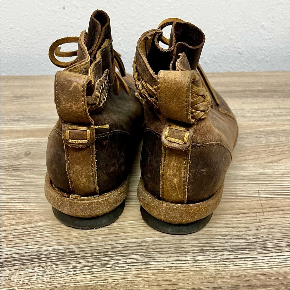 Born Temple brown Leather Ankle Boots Size 8 Distressed - Picture 5 of 10